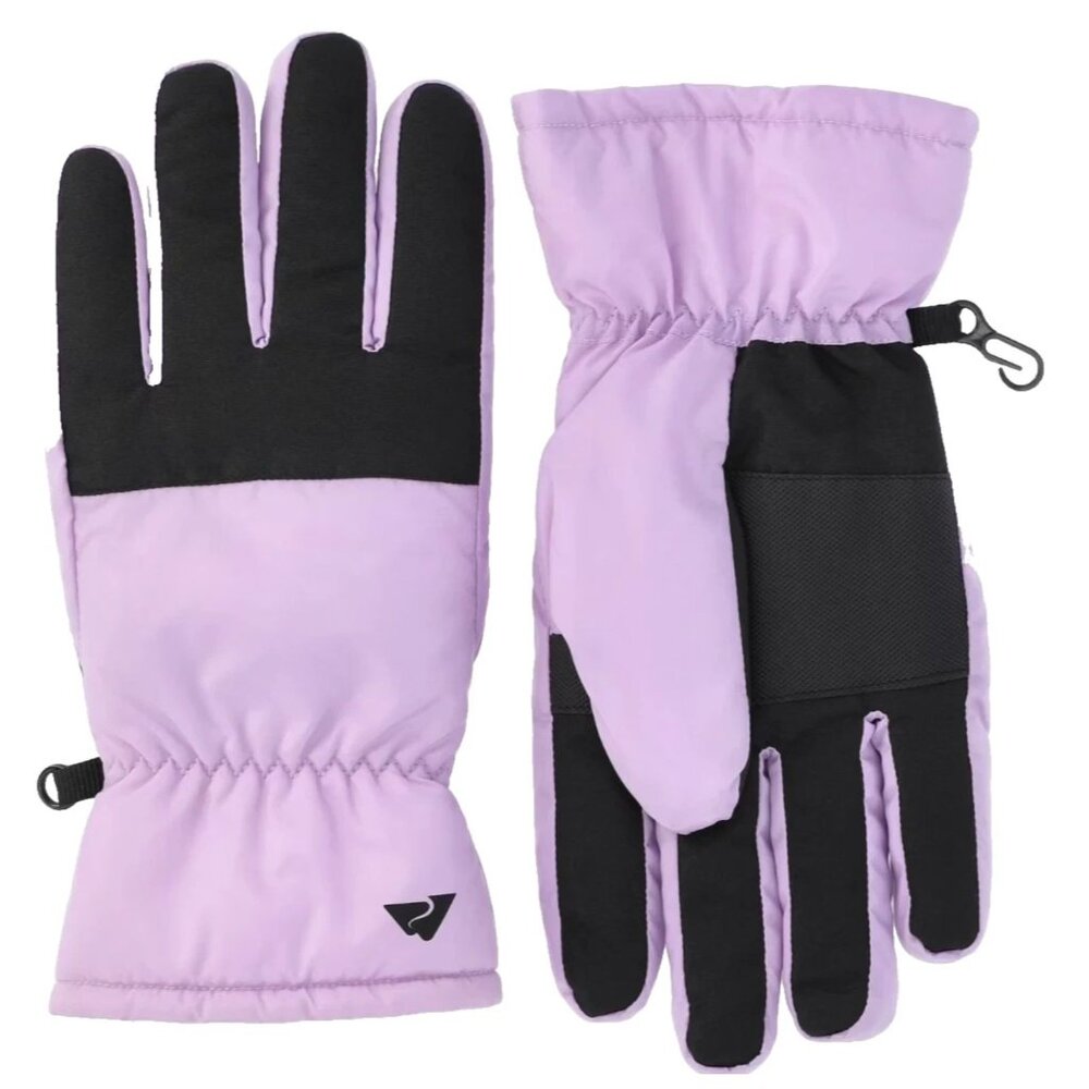 NWT Ozark Trail Girls Water Resistant Winter Ski Gloves Purple Black SM